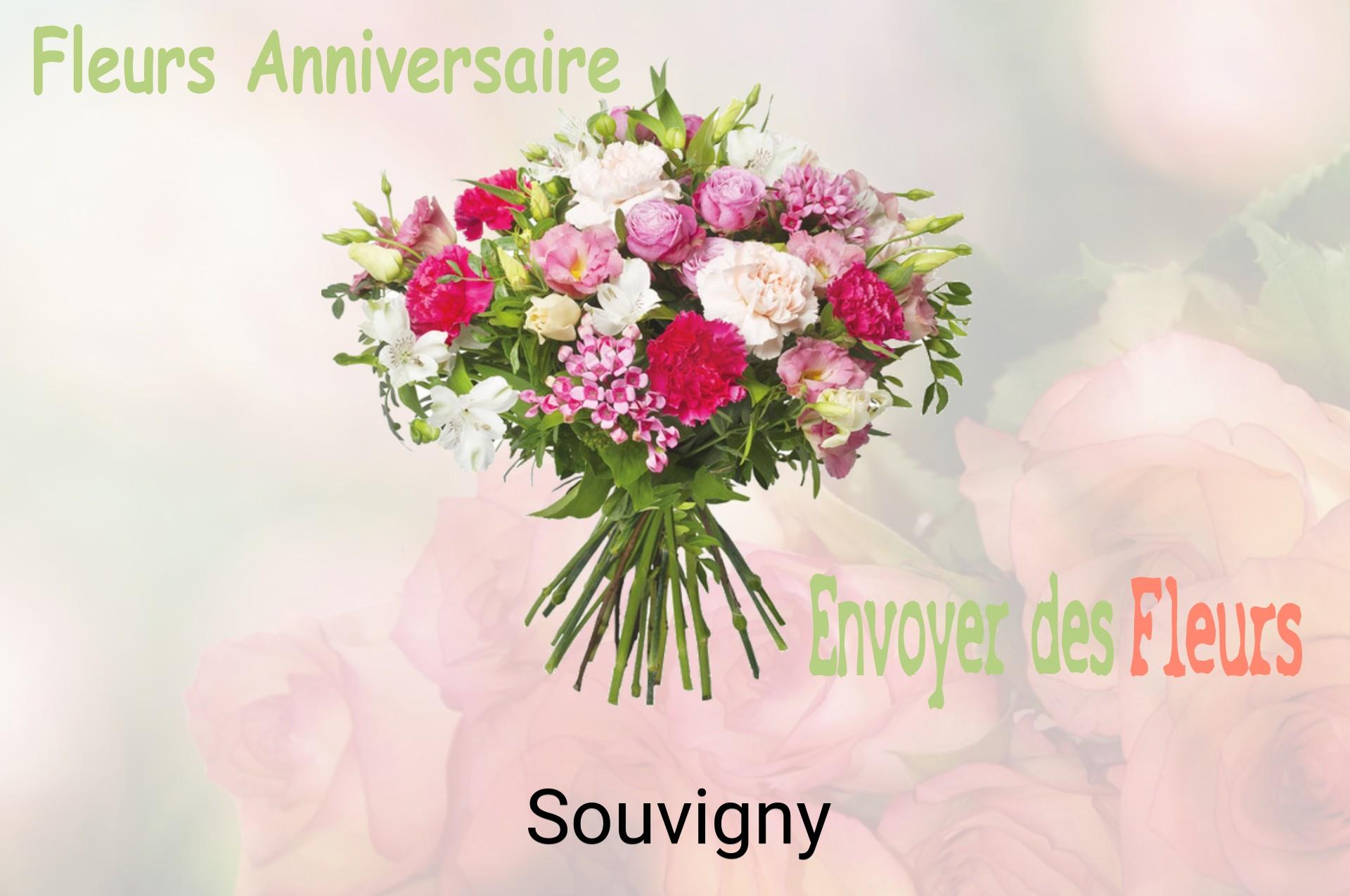 Bouquet de fleurs d’anniversaire livré à Souvigny
